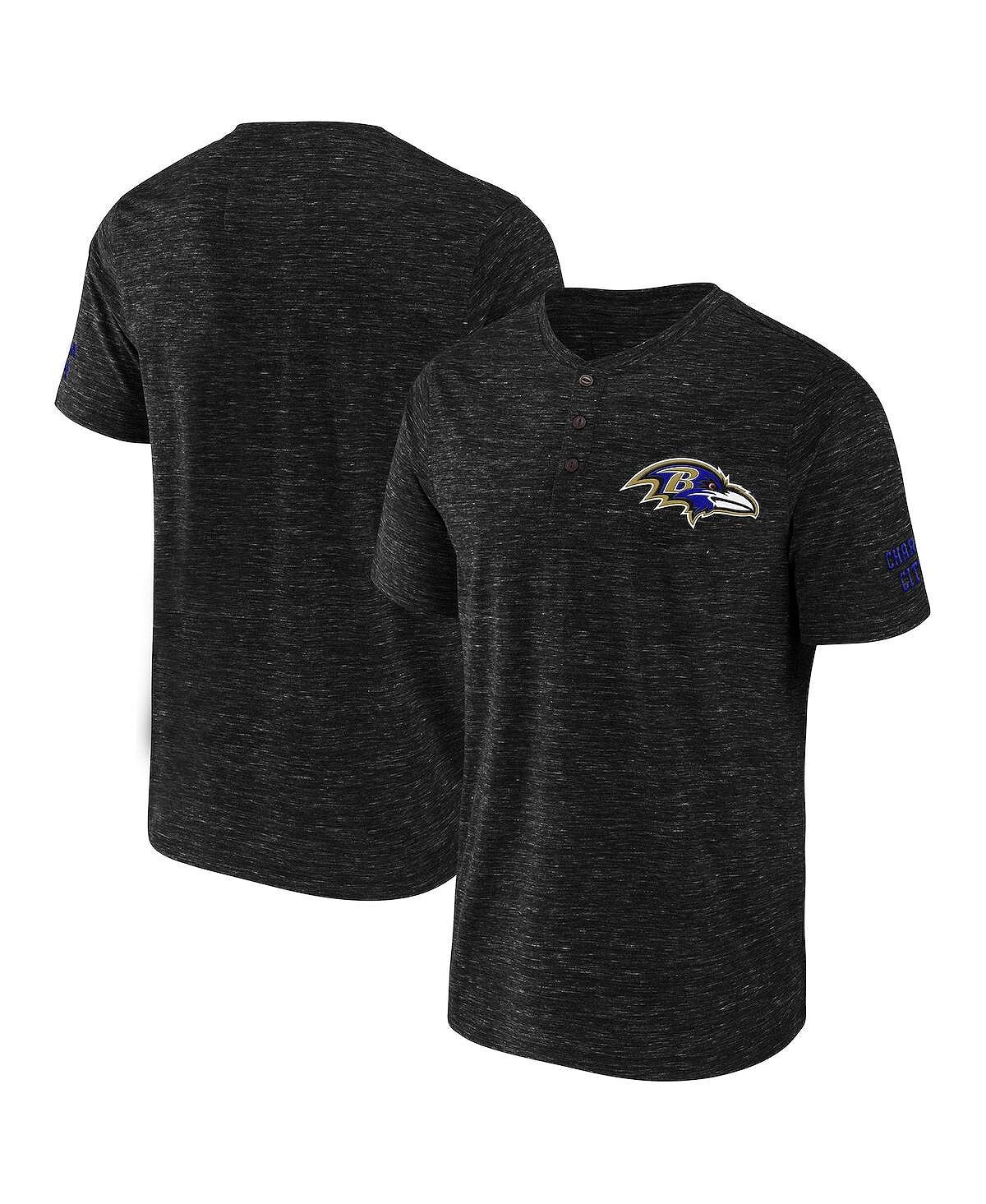 

Мужская футболка nfl x darius rucker collection by black baltimore ravens slub henley Fanatics, черный