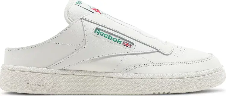 

Кроссовки club c laceless mule 'chalk glen green' Reebok, пломбир