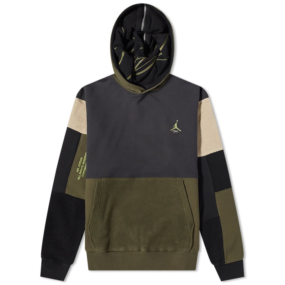 

Толстовка Air Jordan Flight Heritage Popover Fleece, зелено-серый, Зеленый