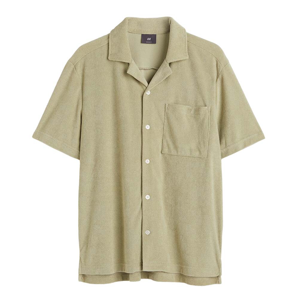 

Рубашка H&M Regular Fit Terry Resort, светло-зеленый