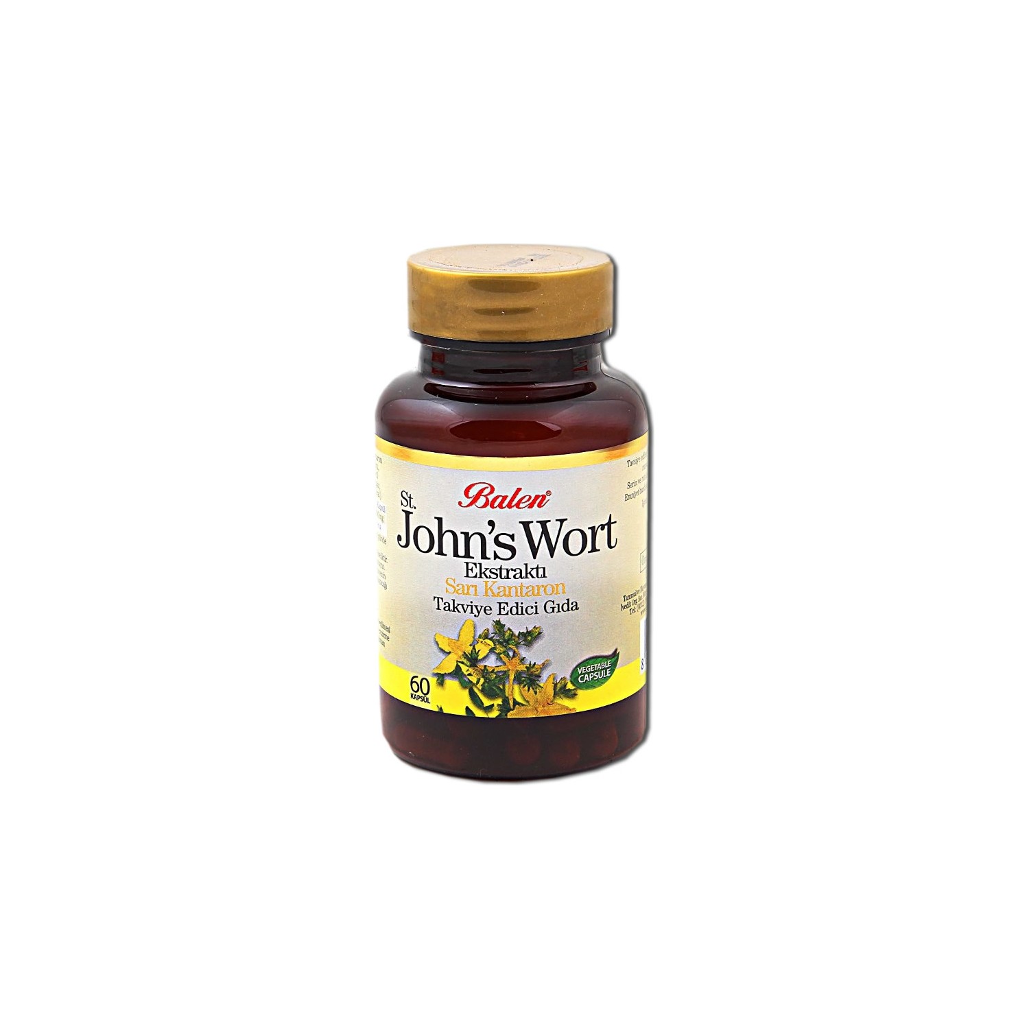 Пищевая добавка Balen St. John's Wort 300 мг, 2 упаковки по 60 капсул пищевая добавка balen мед с пыльцой и женьшенем 230г 2 шт