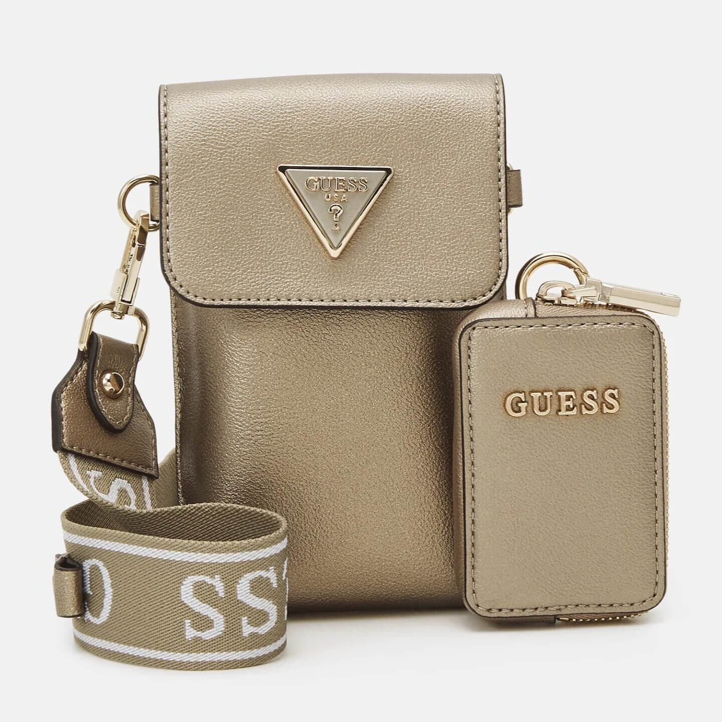

Сумка Guess Latona Flap Chit Chat, золотистый