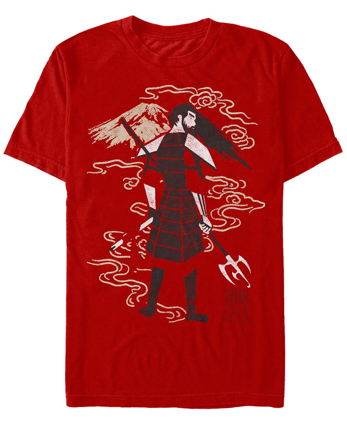 Мужская футболка samurai jack old jack back с коротким рукавом Fifth Sun, красный эдда