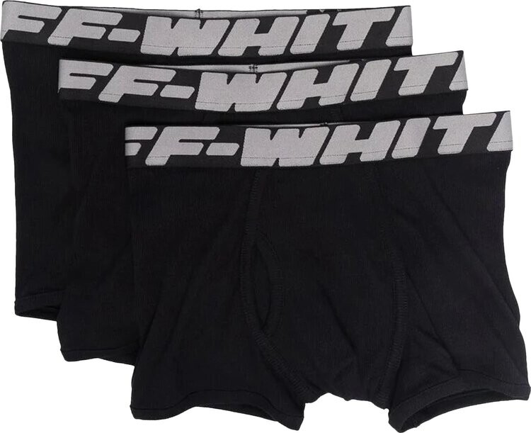 

Боксеры Off-White Logo Waistband Boxers (3 Pack) 'Melange Grey', серый