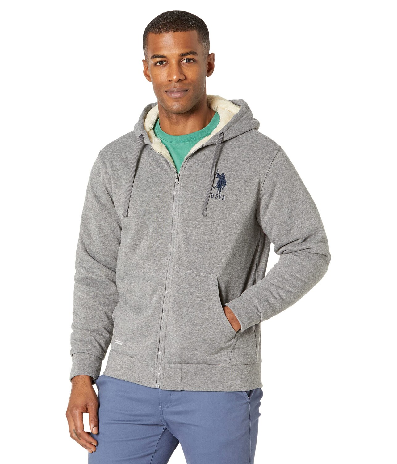

Худи U.S. POLO ASSN., Full Zip Fleece Sherpa Lined Hoodie