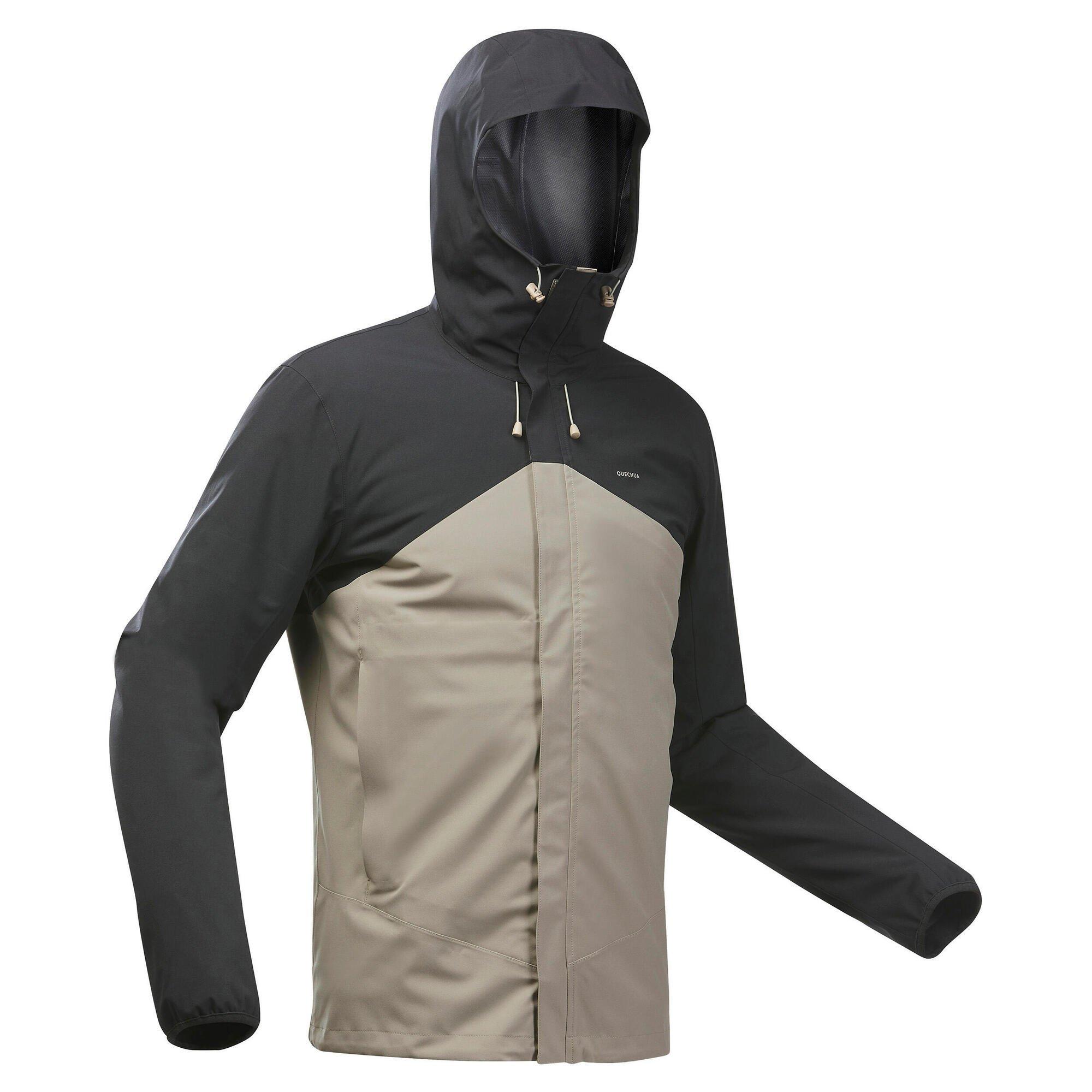 цена Легкая водонепроницаемая куртка Decathlon для походов Mh150 Quechua, черный