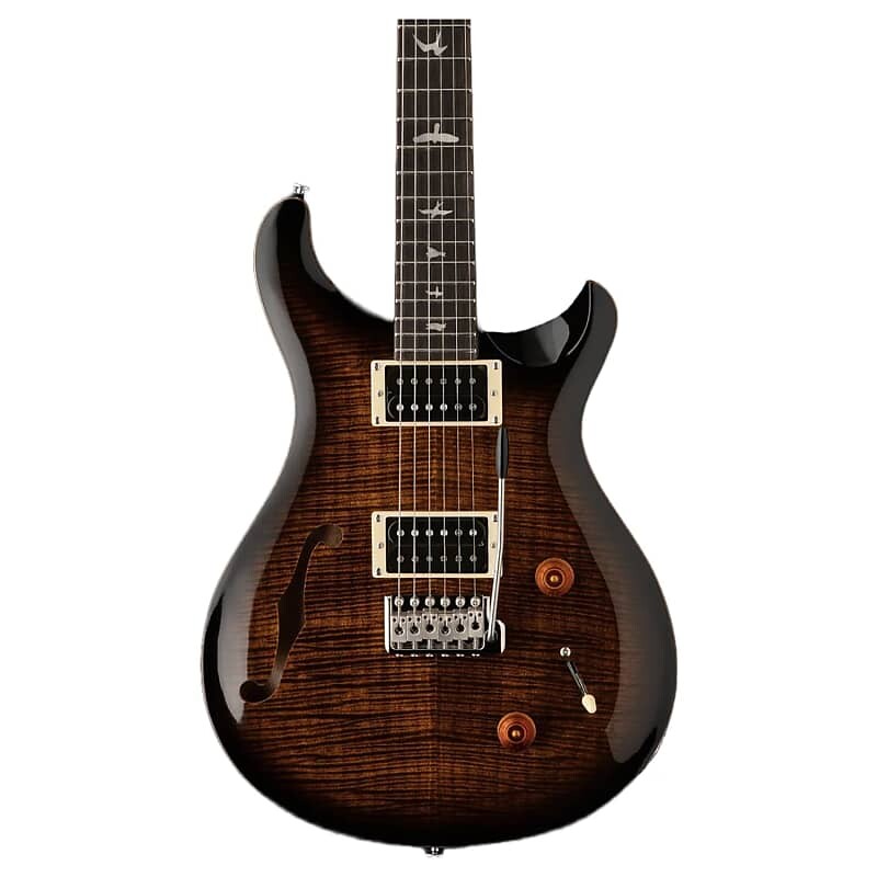 

PRS 2023 SE Custom 22 Semi-Hollow Electric Guitar, Black Gold Sunburst с сумкой для переноски