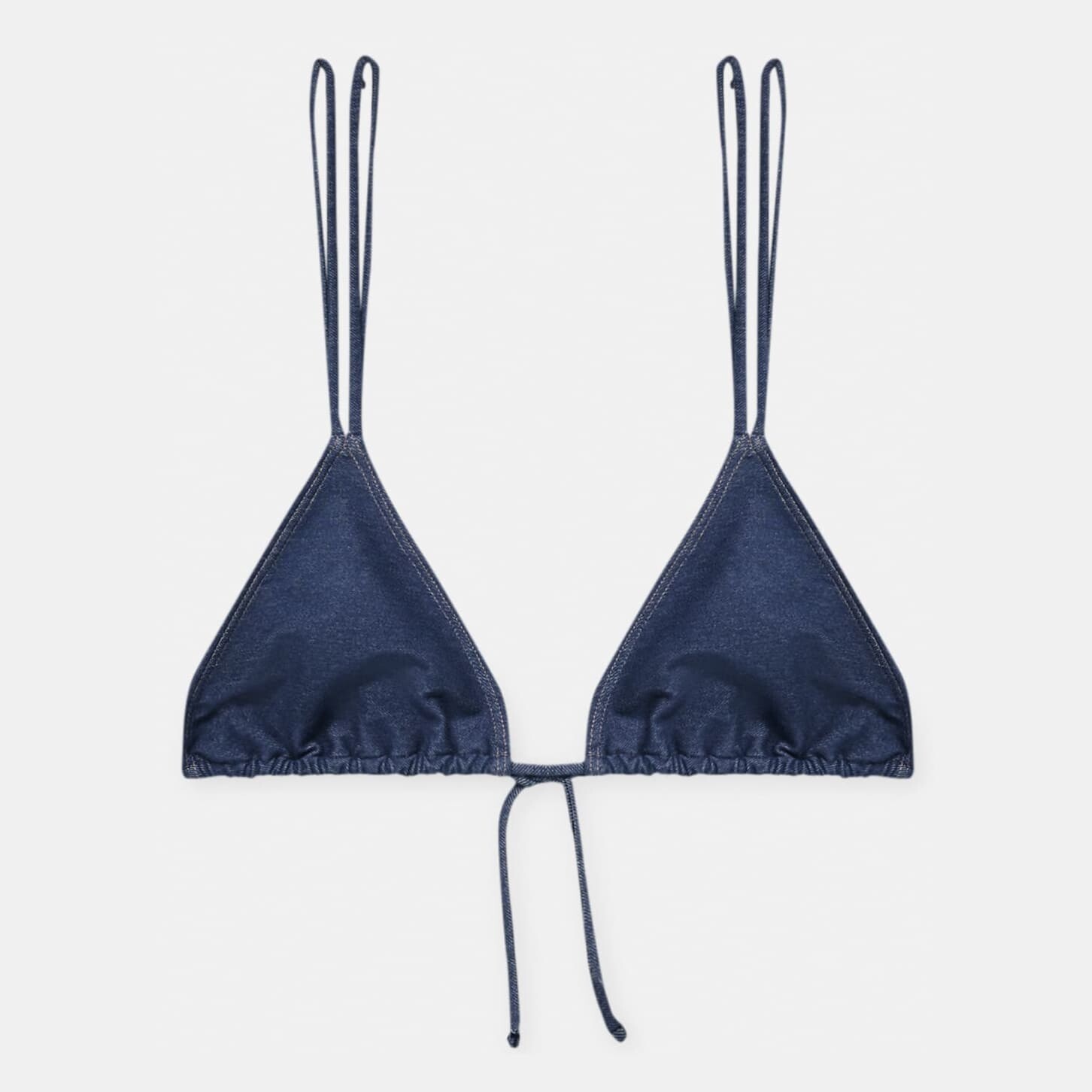 

Лиф Pull&Bear Denim Print Bikini, синий