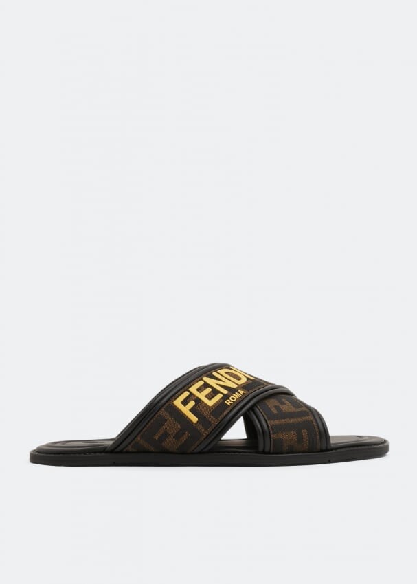 

Сандалии FENDI Criss-cross sandals, коричневый