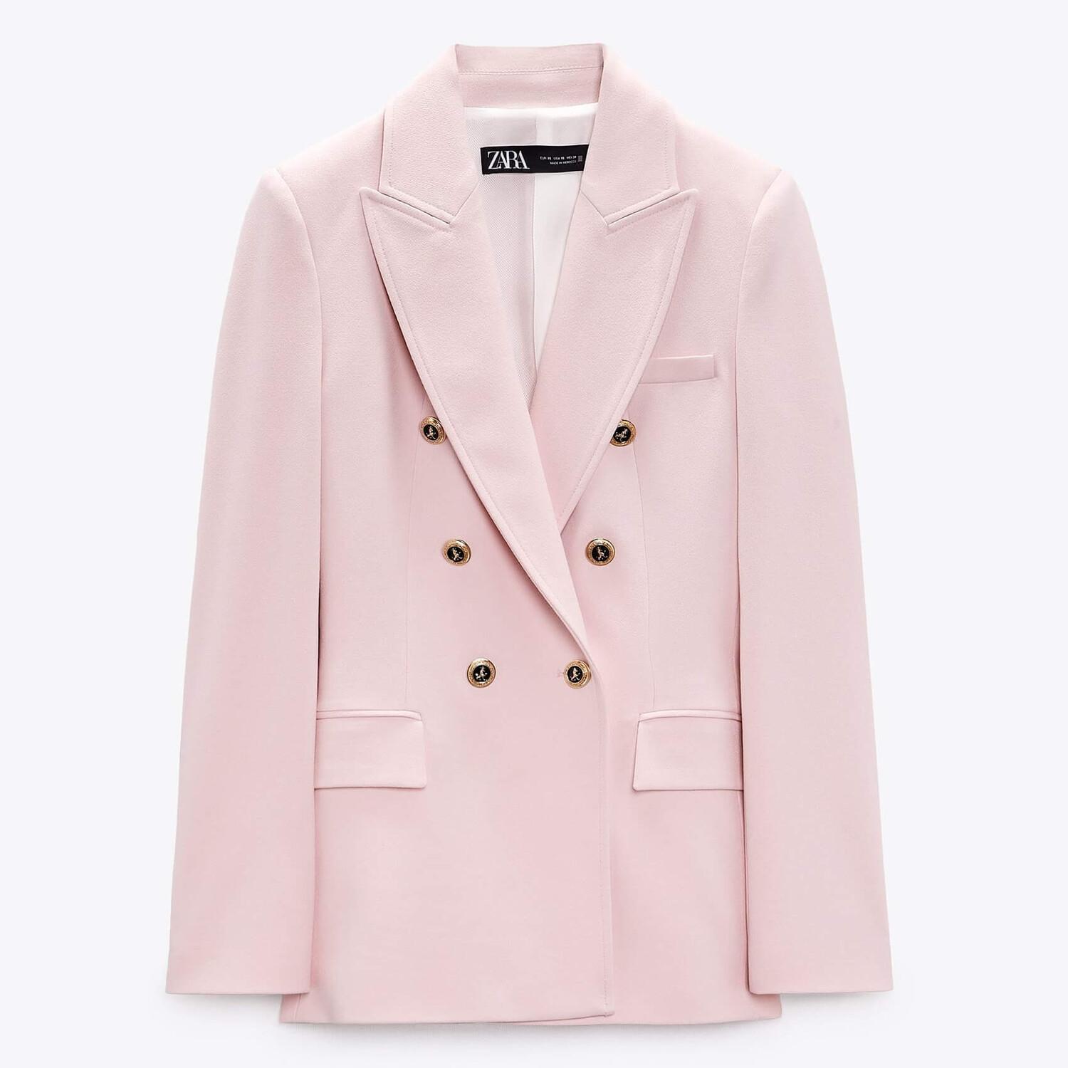 

Пиджак Zara Tailored Double Breasted, розовый