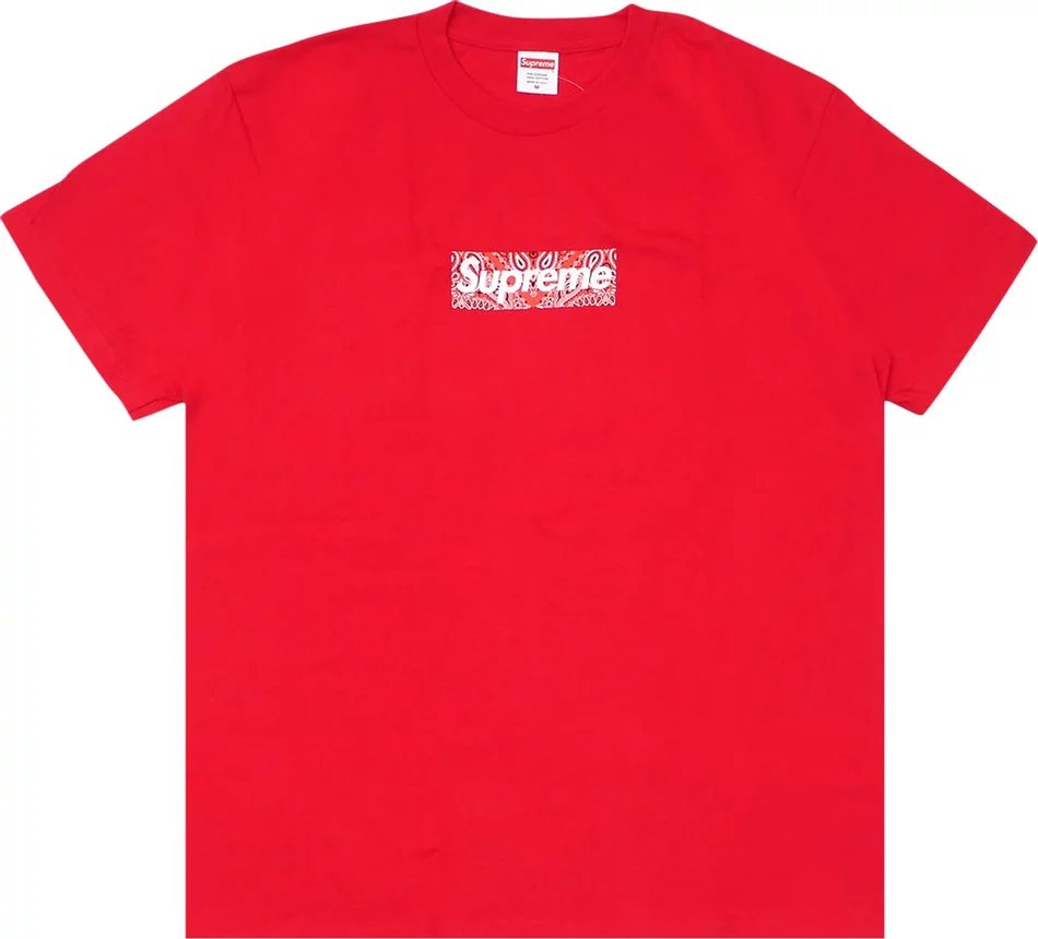 цена Футболка Supreme Bandana Box Logo, красный