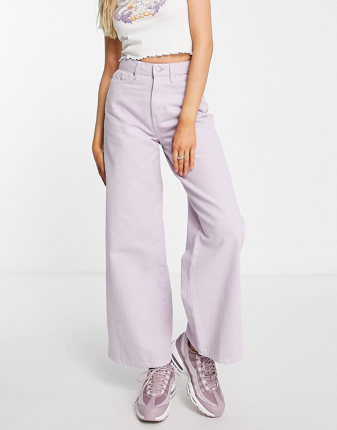 

Сиреневые широкие джинсы Miss Selfridge