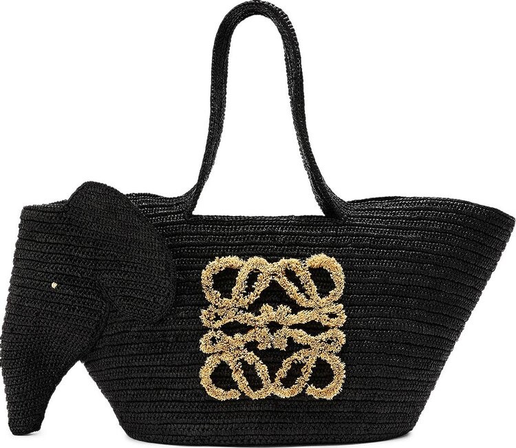 

Сумка Loewe Elephant Basket Bag Black, черный