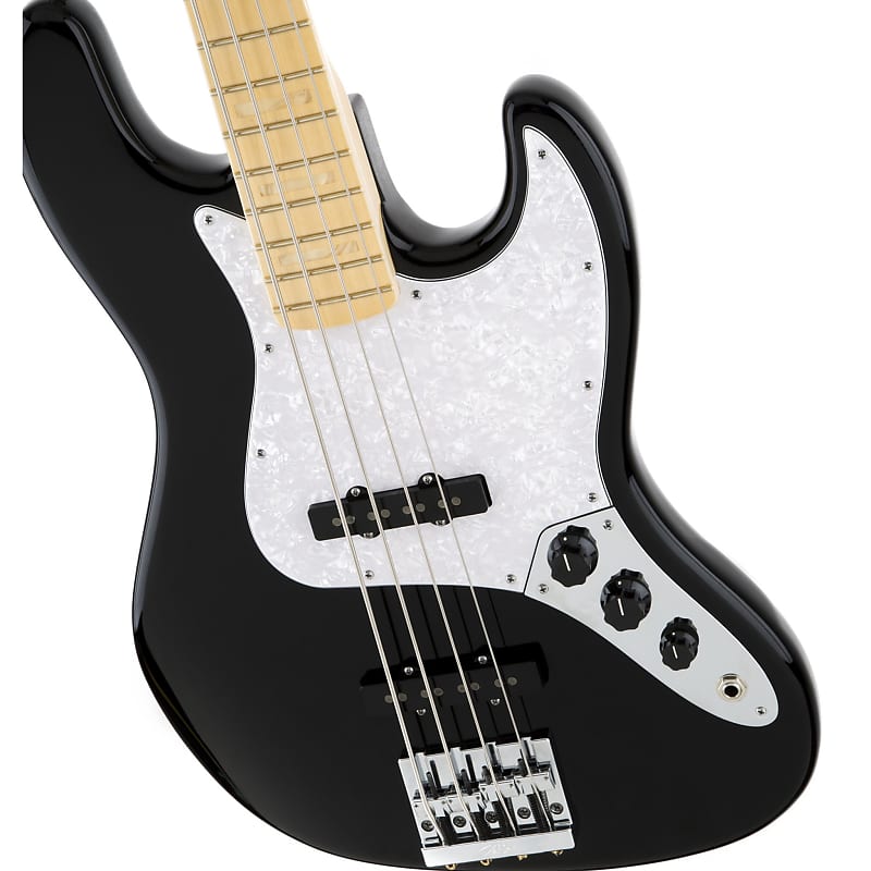 Джазовая бас-гитара Fender USA Geddy Lee Signature — черная с кленовой накладкой USA Geddy Lee Jazz Bass