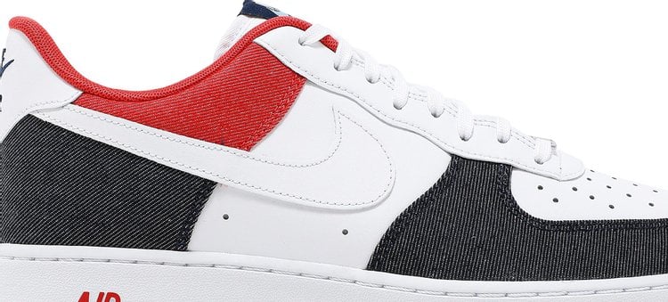 Nike Air Force 1 07 LX White Red Denim CDEK.Shopping