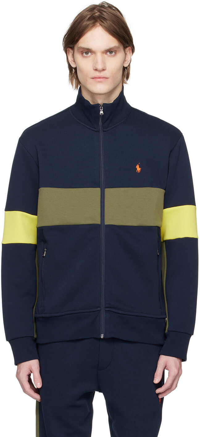 

Темно-сине-желтая куртка в стиле колор-блок Polo Ralph Lauren