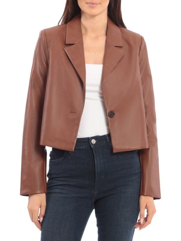 

Укороченный блейзер Bagatelle из искусственной кожи Sienna, sienna