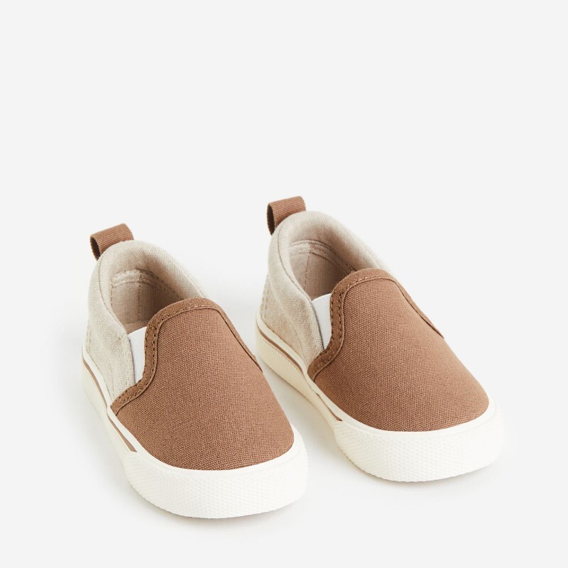 

Детские кеды H&M Canvas, коричневый/светло-бежевый