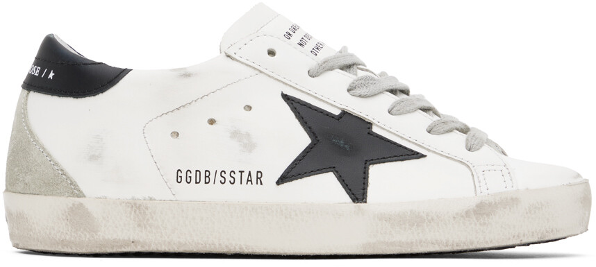 

Эксклюзивные белые и черные классические кроссовки SSENSE Super-Star Golden Goose, Черный, Эксклюзивные белые и черные классические кроссовки SSENSE Super-Star Golden Goose
