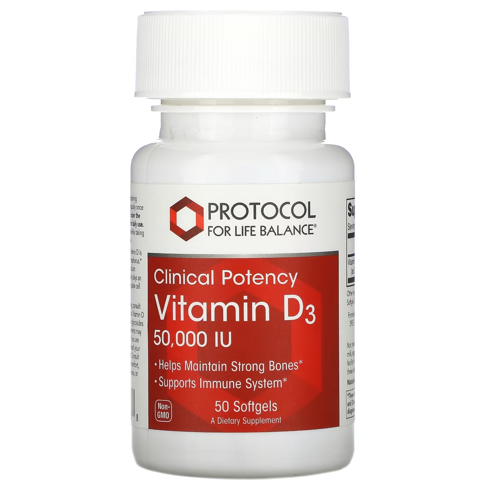 Protocol for Life Balance Витамин D3 клиническая эффективность, 50 000 МЕ, 50 мягких таблеток