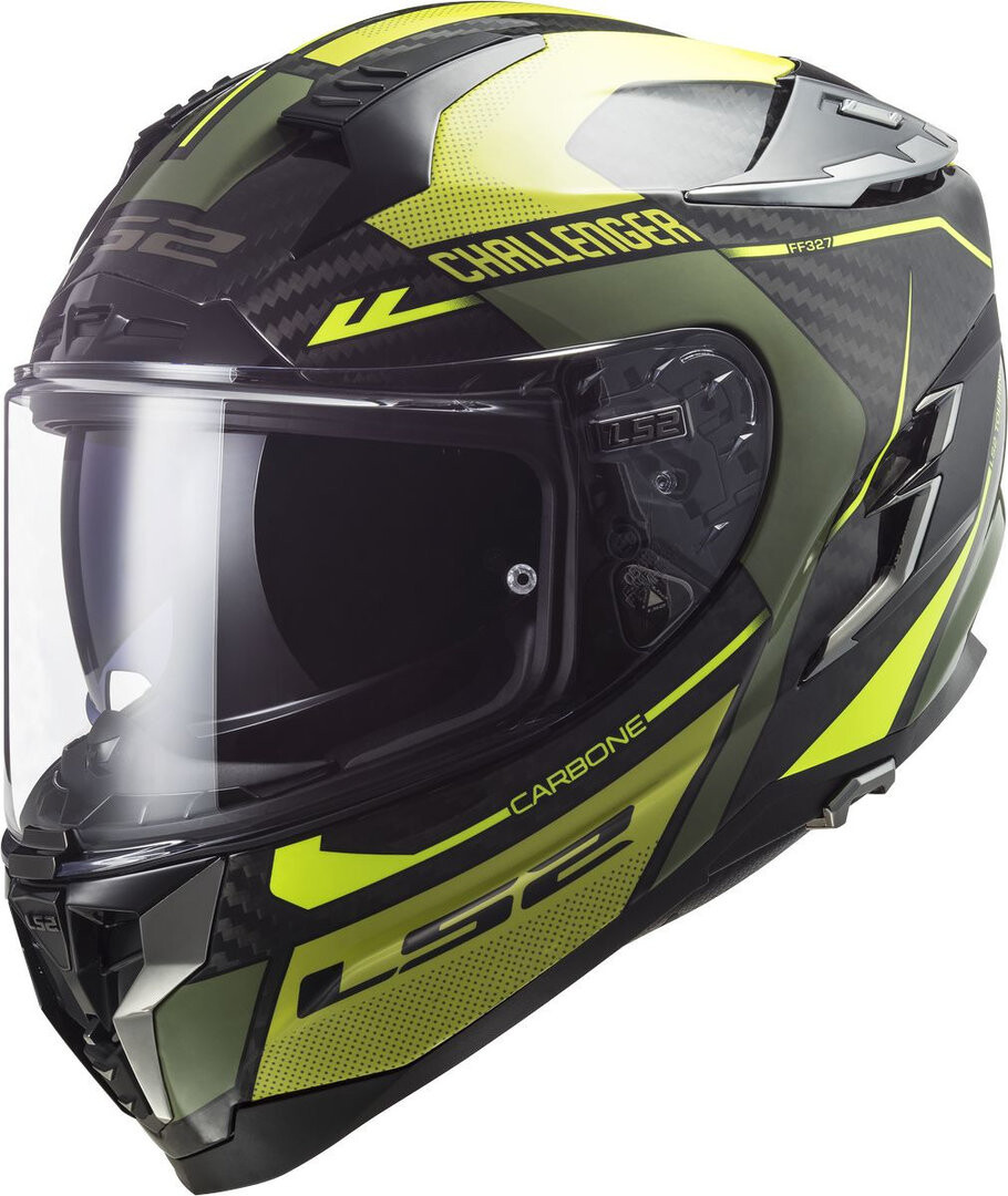 

LS2 FF327 Challenger Thorn Carbon Шлем, черный/зеленый