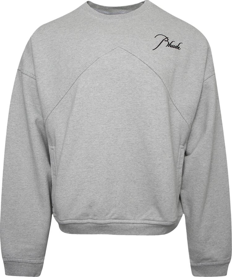 

Толстовка Rhude Crewneck 'Heather Grey', серый