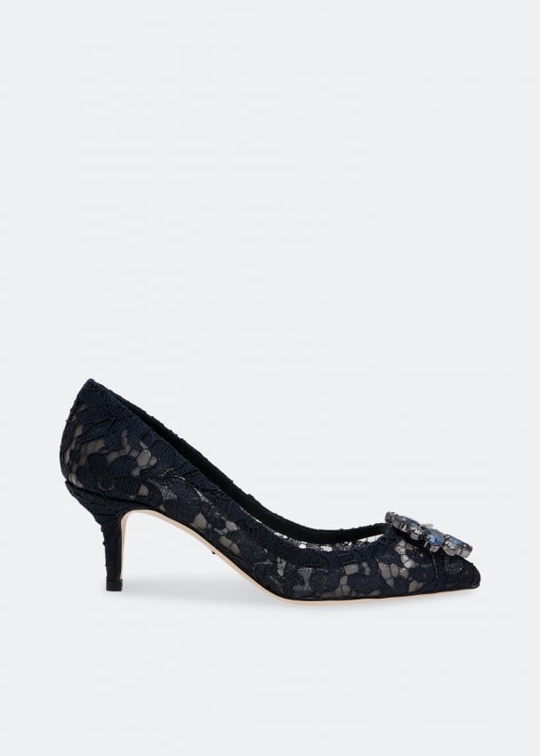 

Туфли DOLCE&GABBANA Embellished lace pumps, синий