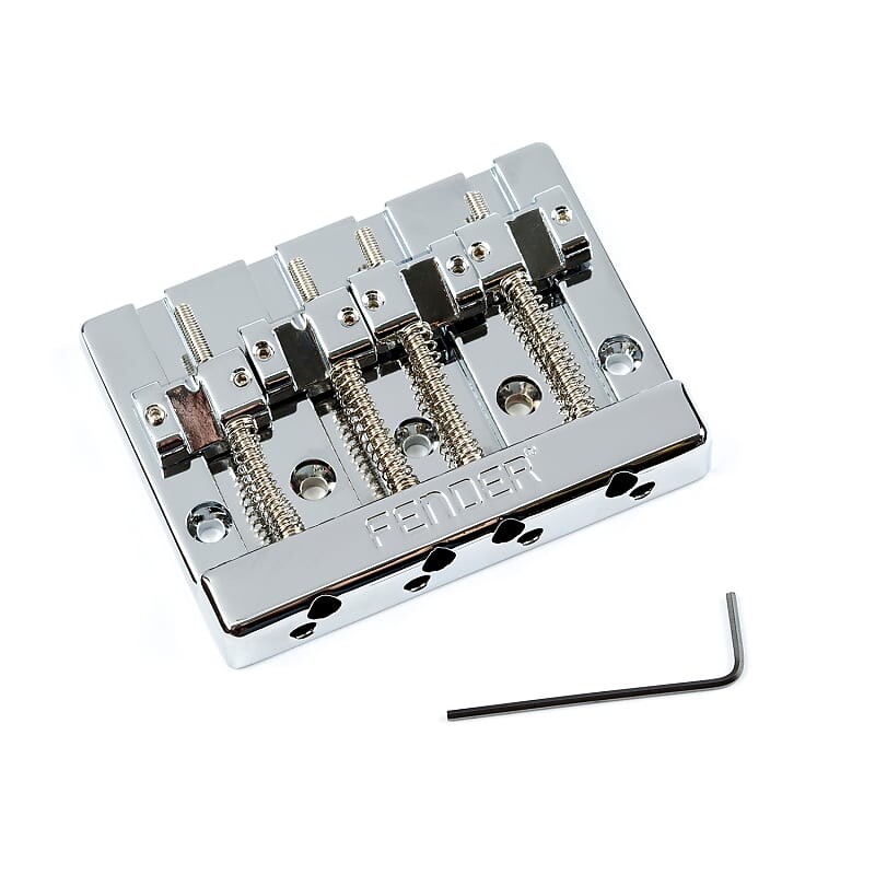 

Fender HiMass 4-струнный бас-бридж в сборе с латунными седлами, хром 0994408000