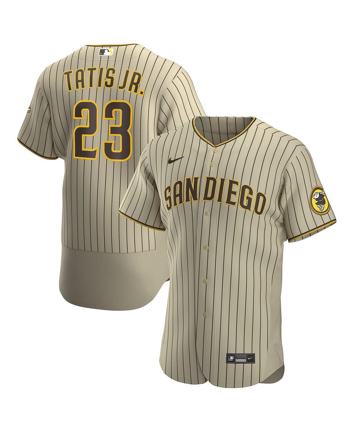 

Мужская футболка fernando tatis jr. tan, brown san diego padres alternate authentic player Nike, мульти