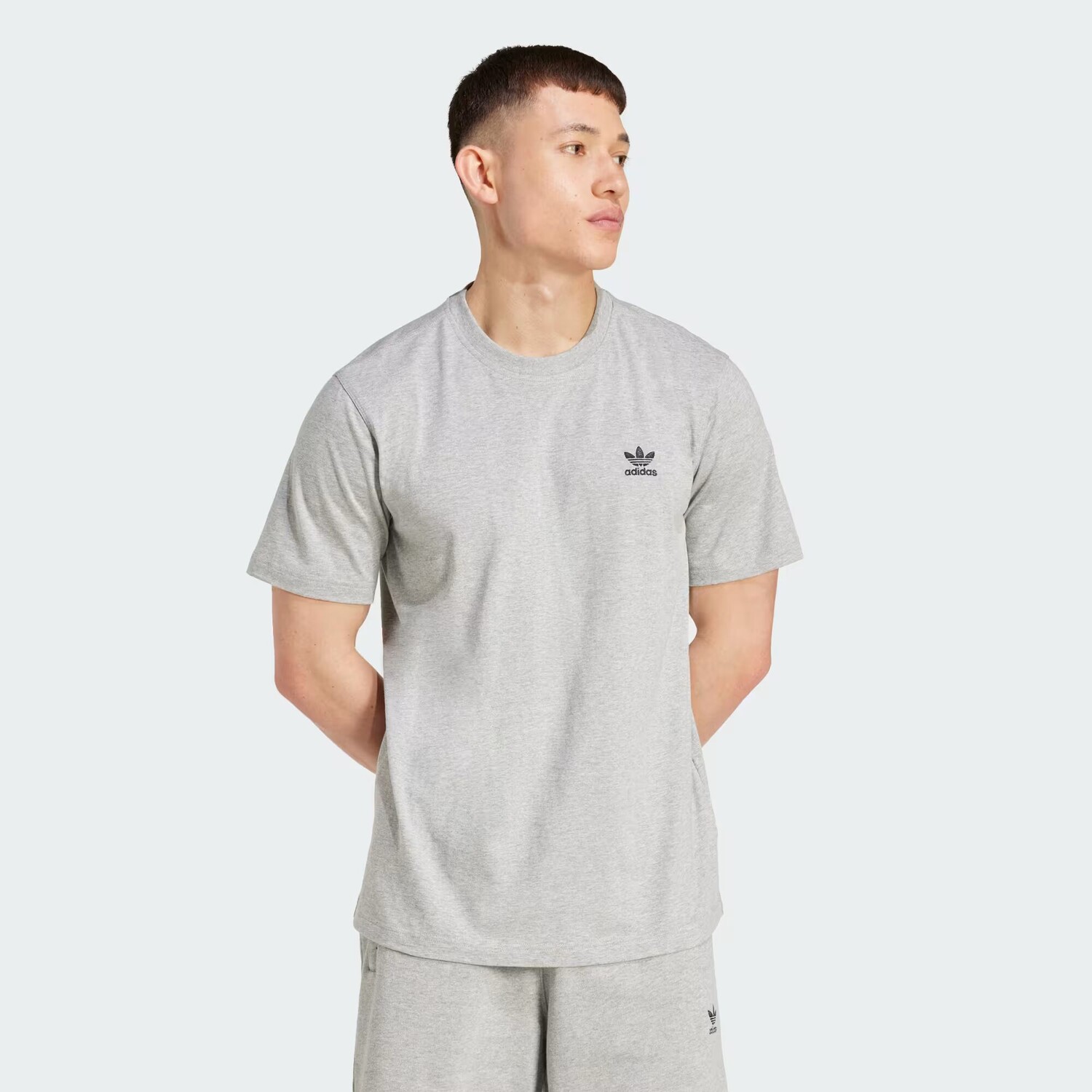 

Футболка Trefoil Essentials Adidas, цвет Medium Grey Heather