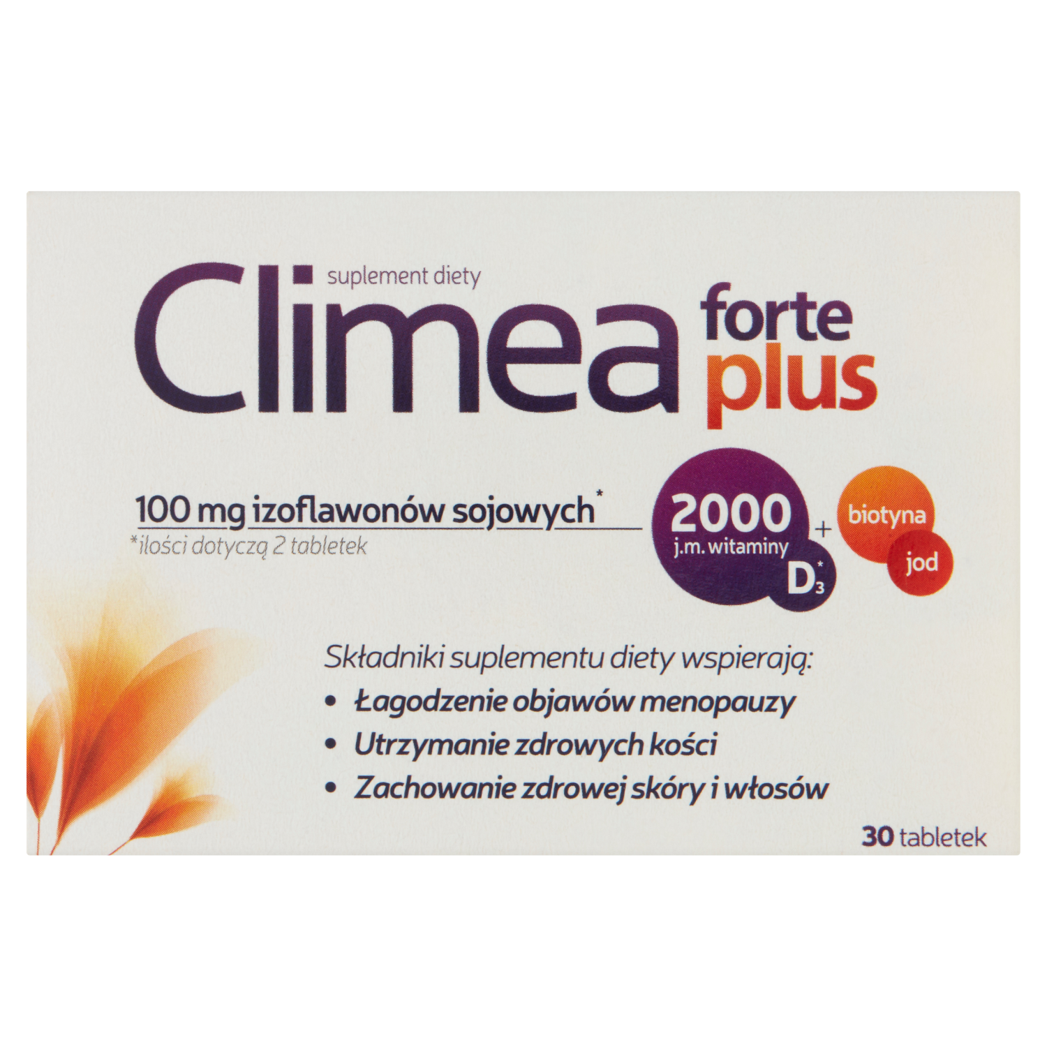 Climea Forte Plus биологически активная добавка, 30 таблеток/1 упаковка биологически активная добавка омеганол forte 30 шт
