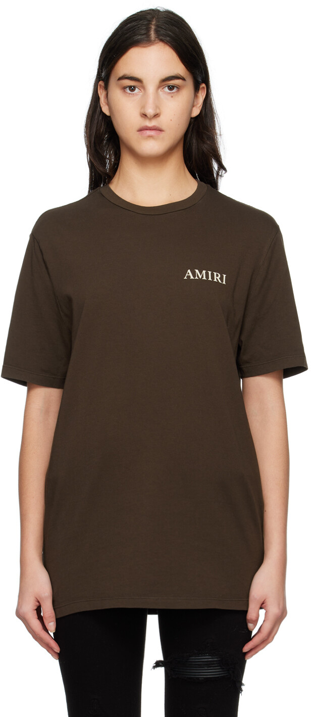 

Коричневая объемная футболка AMIRI, Коричневый