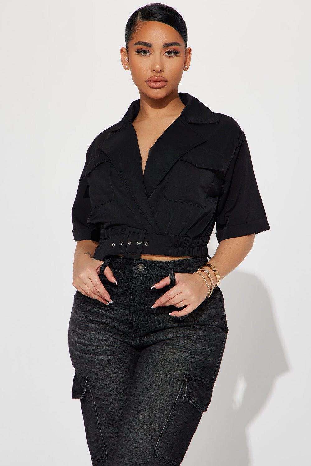 

Топ Fashion Nova HF23C257, черный