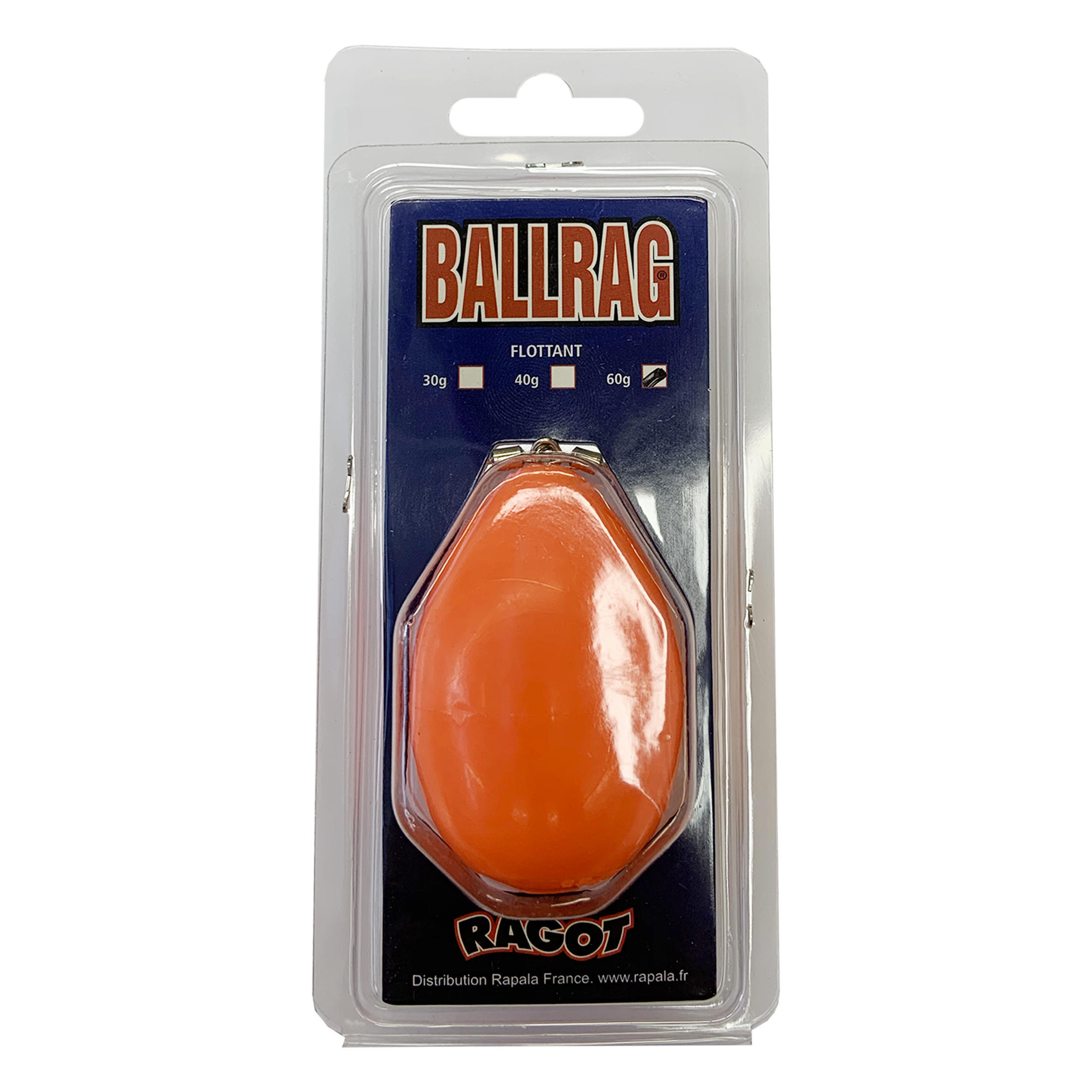 цена Поплавок Ballrag флюо-оранжевый 60 г для морской рыбалки RAGOT