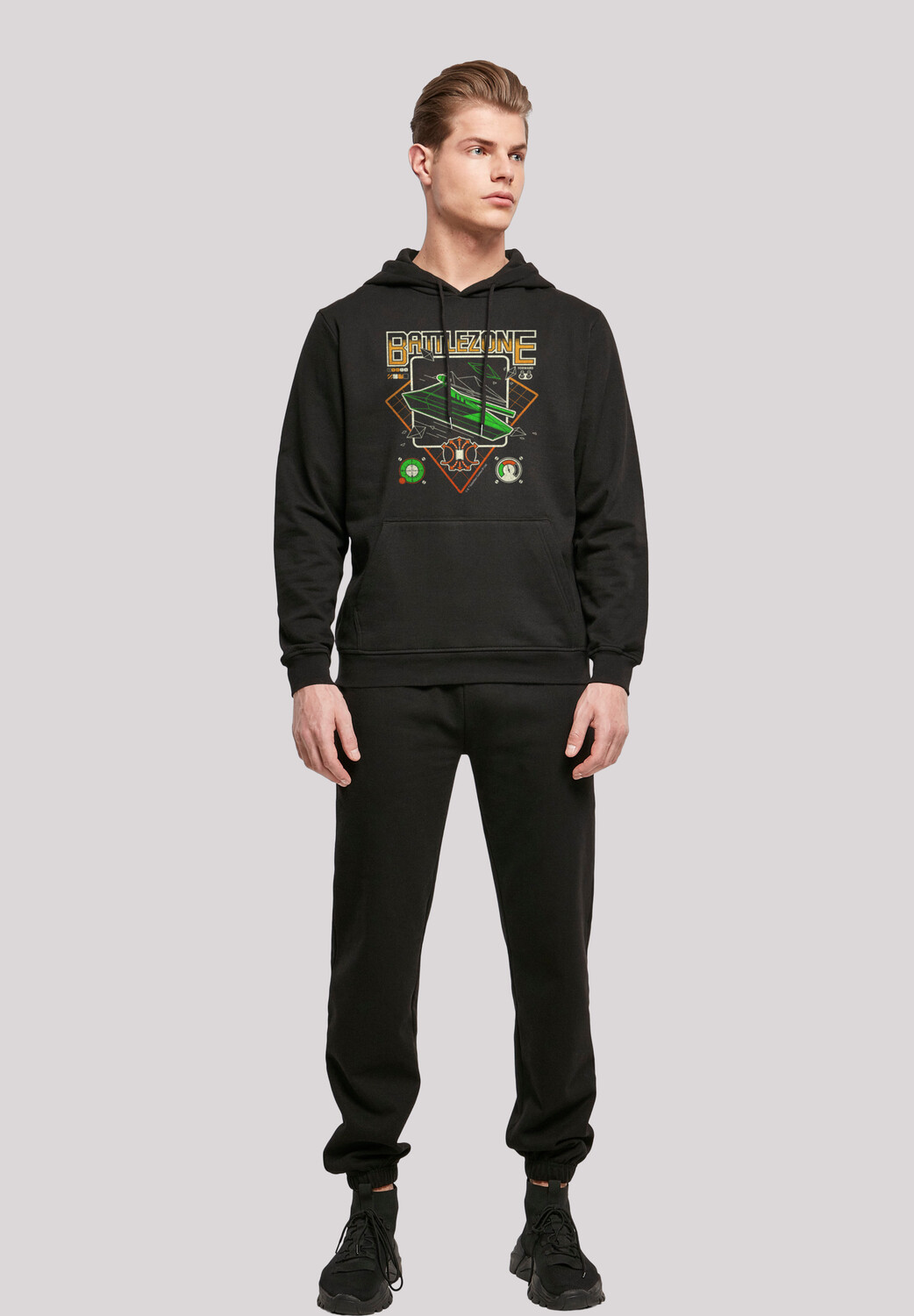 

Пуловер F4NT4STIC Basic Hoodie Retro Gaming BATTLEZONE, черный