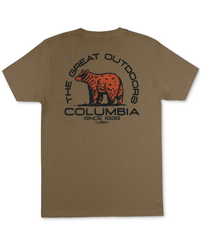 Мужская футболка с рисунком медведя Great Outdoors Columbia, тан/бежевый фотографии