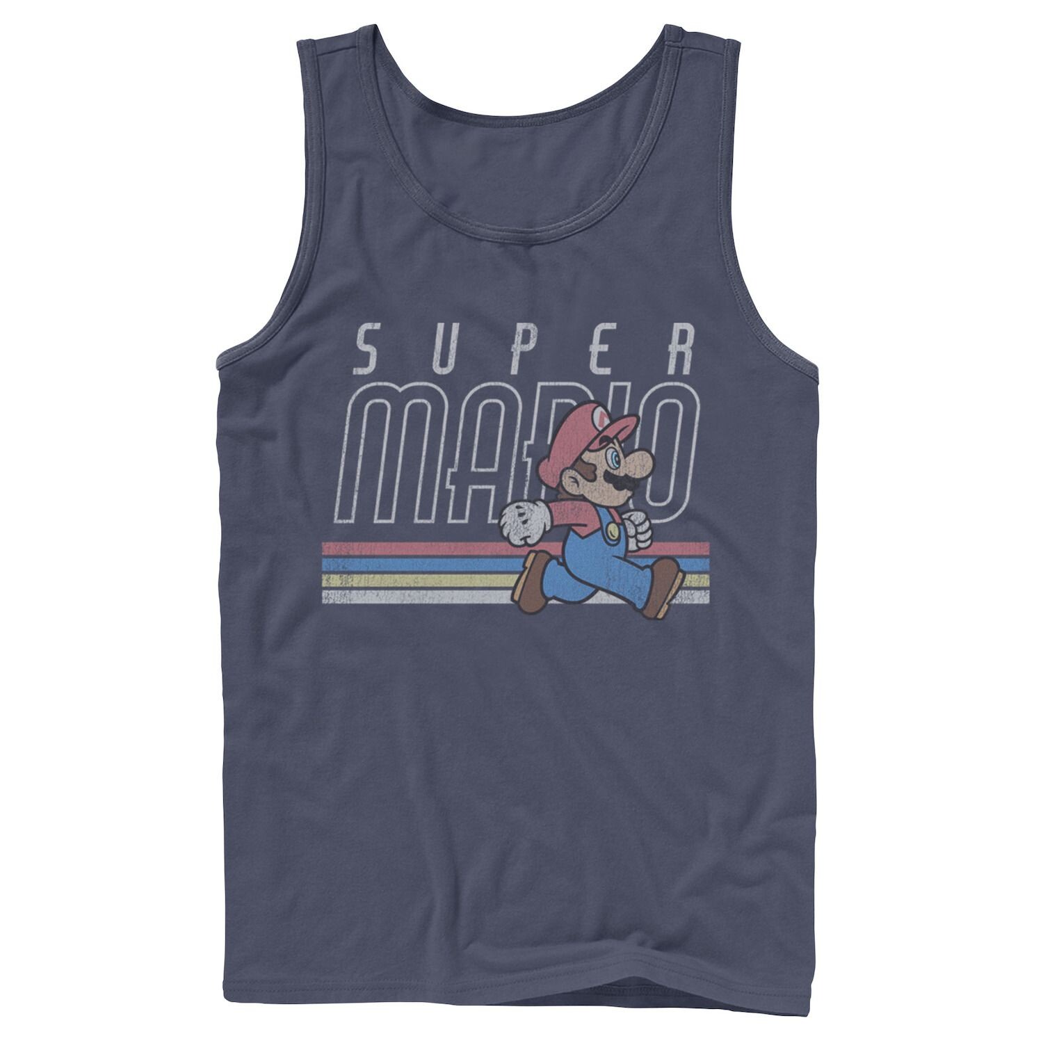 

Мужская майка Nintendo Super Mario Retro Rainbow с радугой Licensed Character