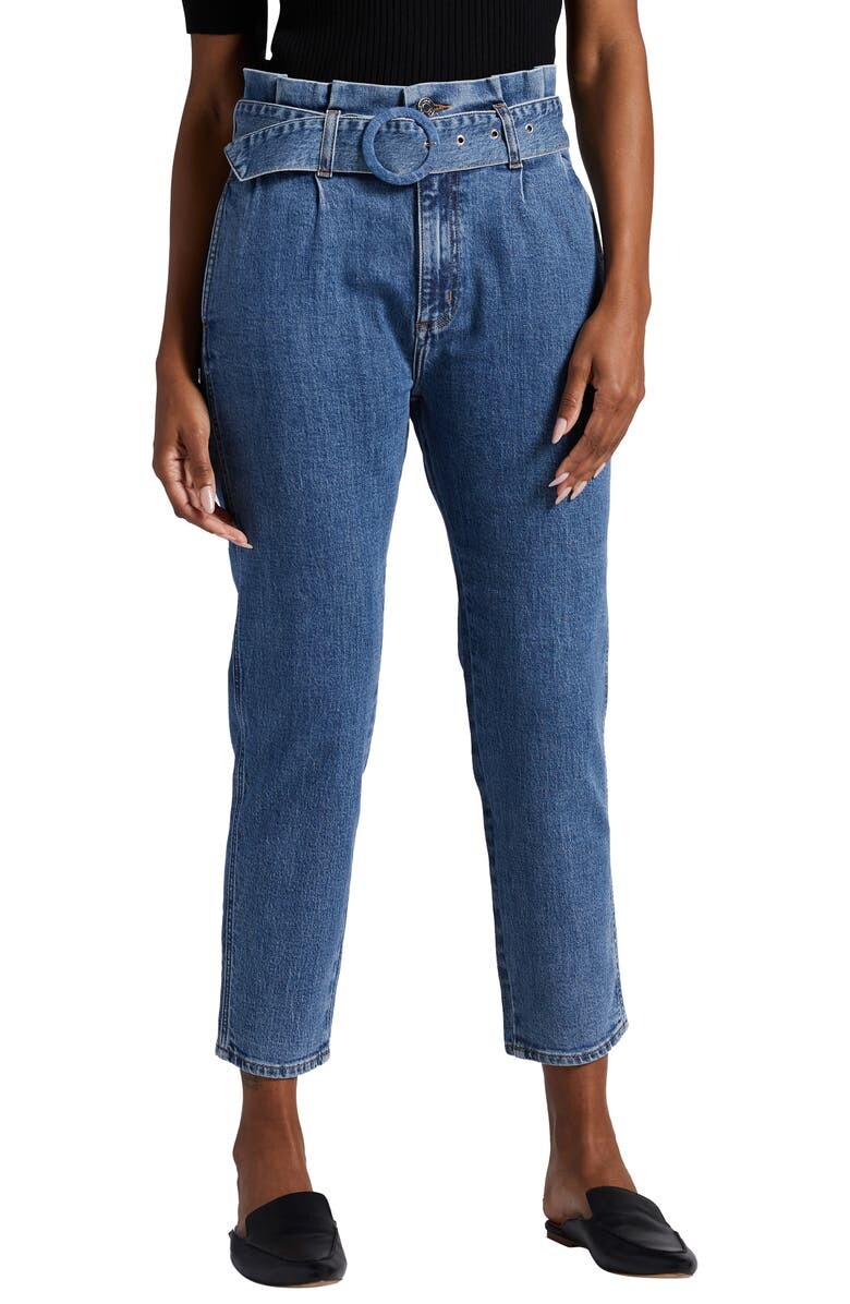 

Зауженные джинсы Paperbag с поясом и поясом JAG JEANS