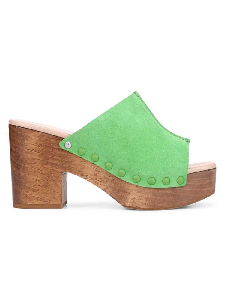 

Замшевые мюли Josselyn на платформе с шипами Sam Edelman, лайм