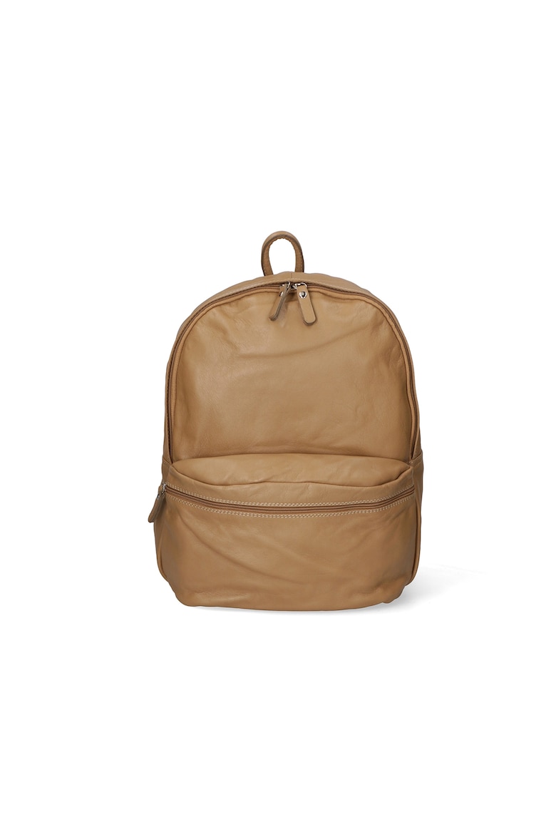 Кожаный рюкзак с внешним карманом Gave Lux, коричневый