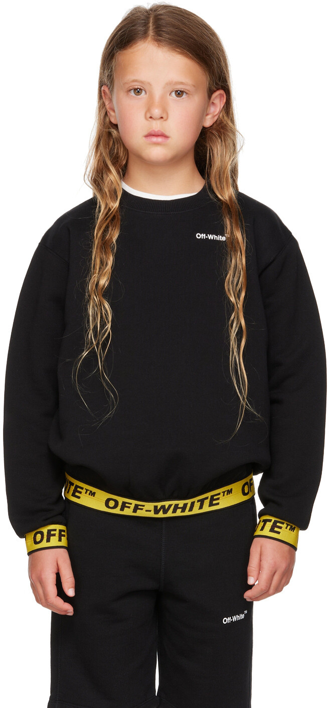 

Детский черный индустриальный свитер Черный/Желтый Off-White