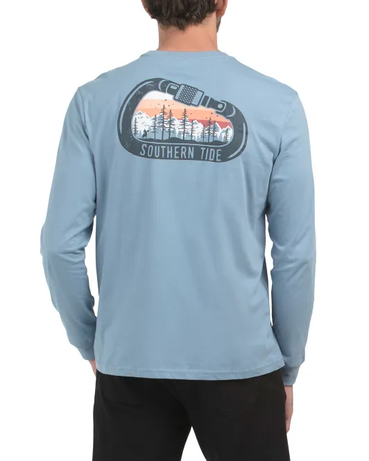 

Футболка с градиентом и карабином с длинными рукавами Southern Tide, синий