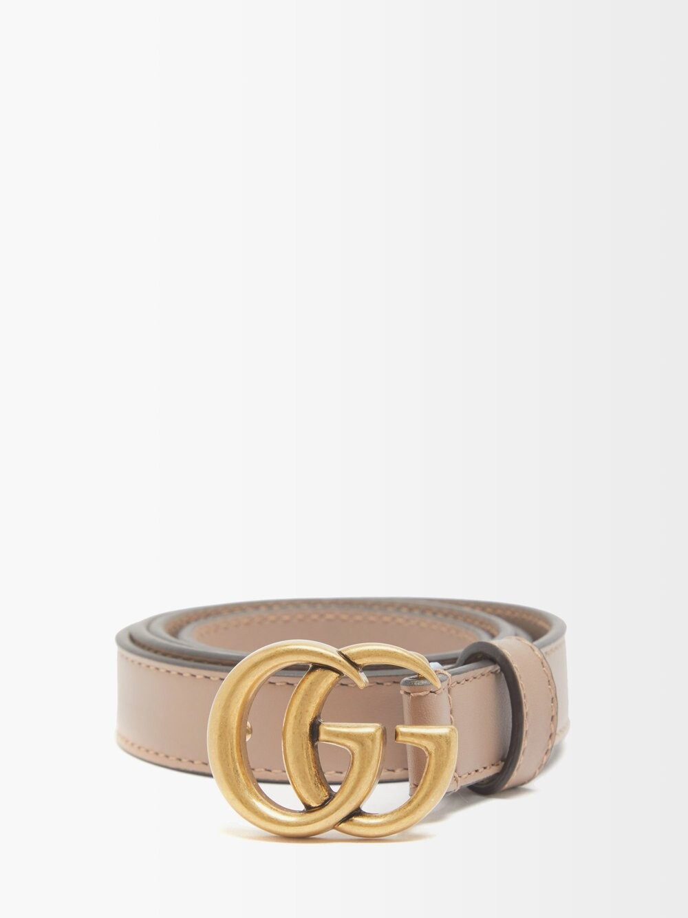 

Кожаный ремень с узором gg Gucci, розовый