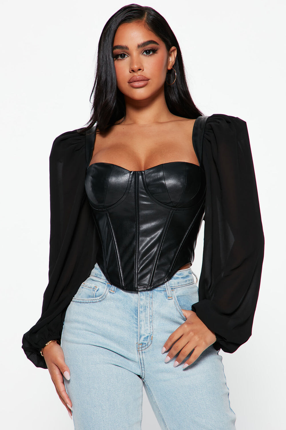 

Топ Fashion Nova GW22X2164, черный