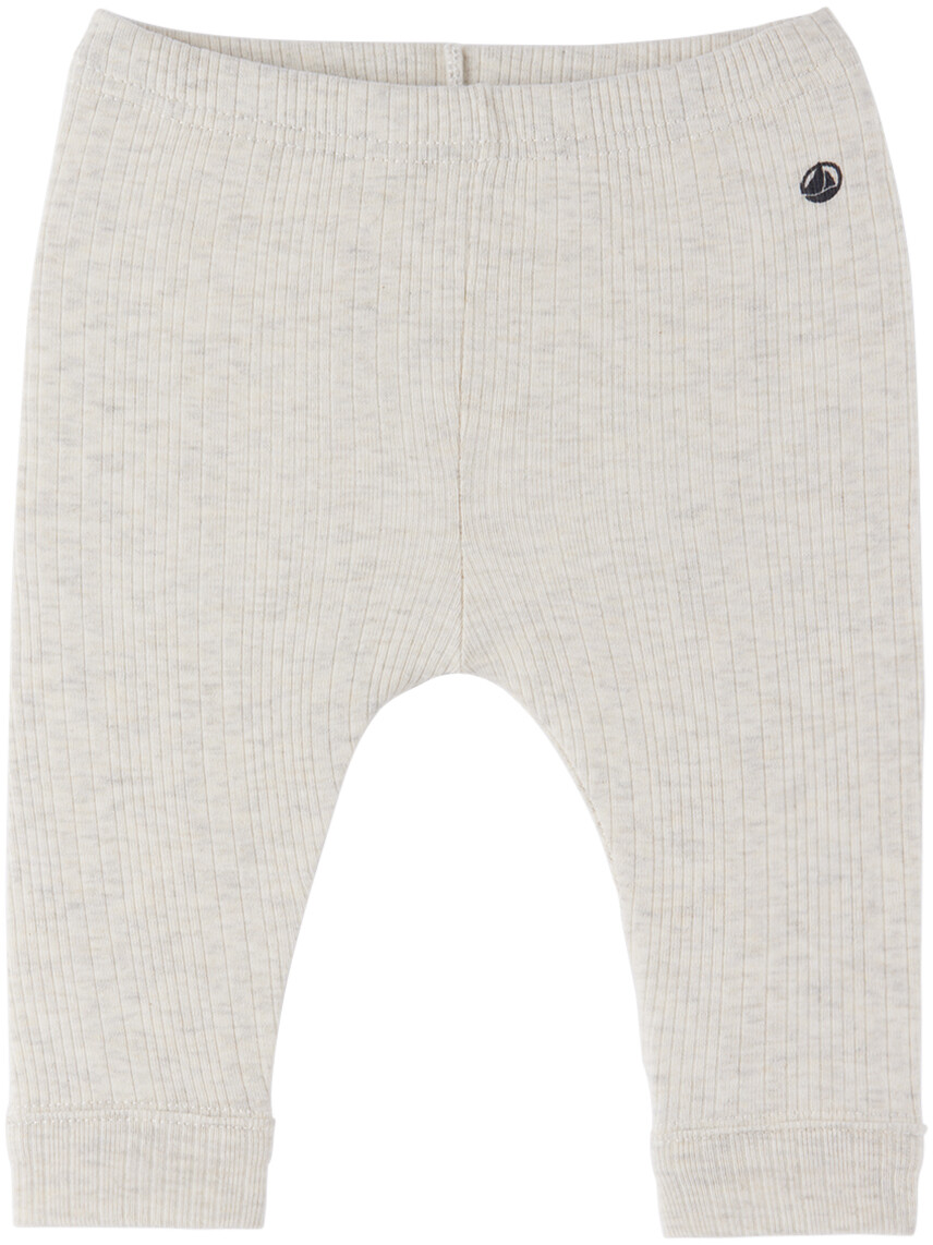 

Детские бежевые леггинсы в рубчик Petit Bateau