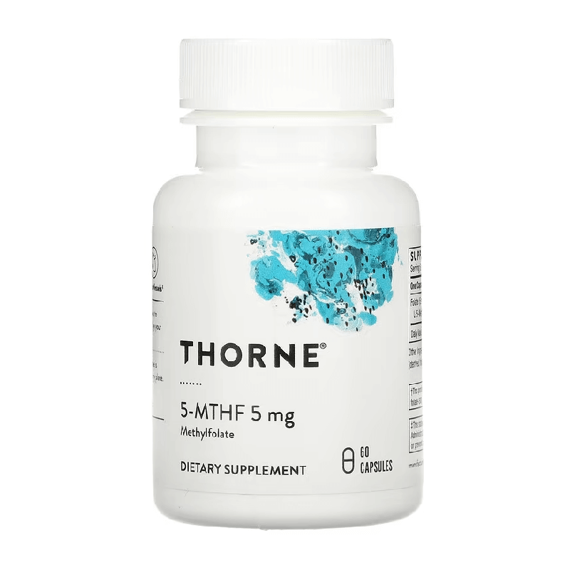 Фолиевая кислота 5-МТГФ Thorne Research 5 мг, 60 капсул cardiovascular research ферритин 5 мг 60 капсул