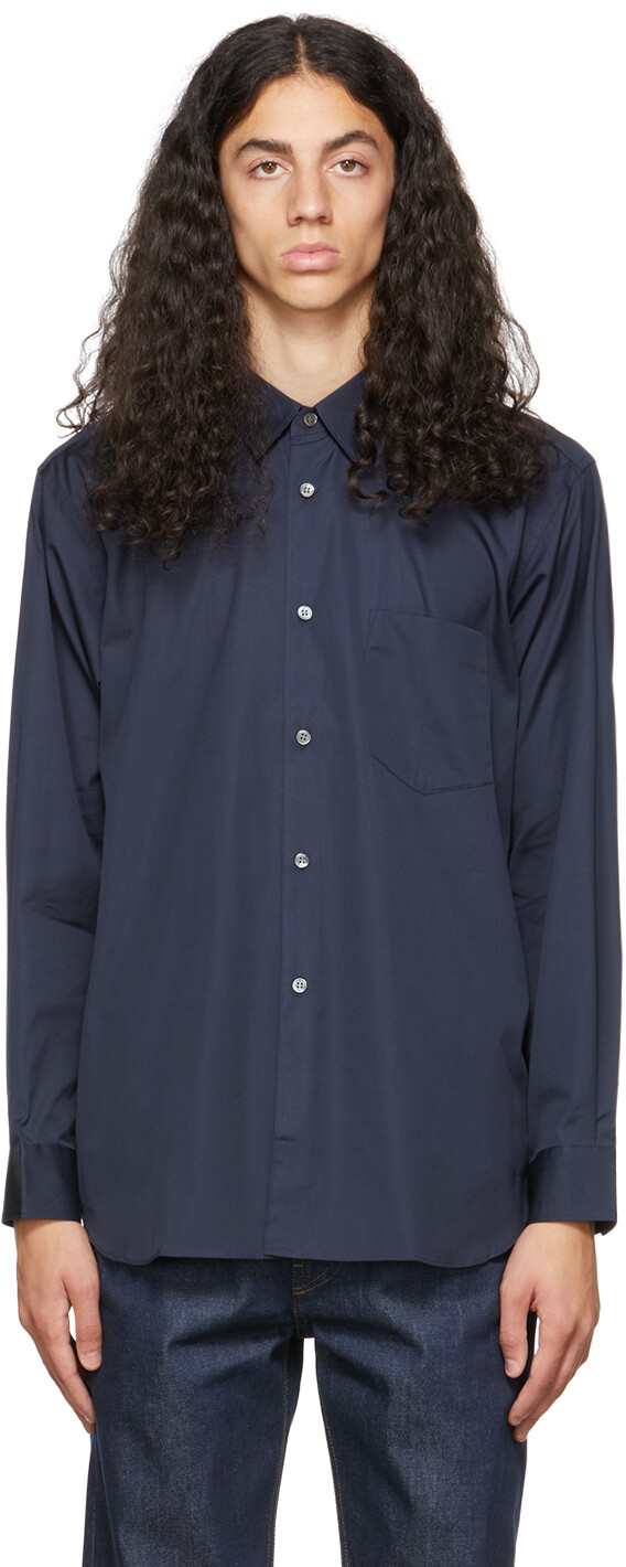 

Темно-синяя рубашка на пуговицах Comme des Garçons Shirt