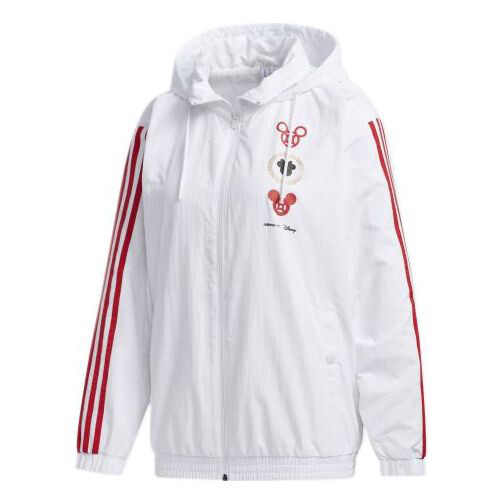 

Куртка Adidas neo x Disney Mickey Mouse Crossover New Year Series Fleece Lined Hooded Track White, Белый