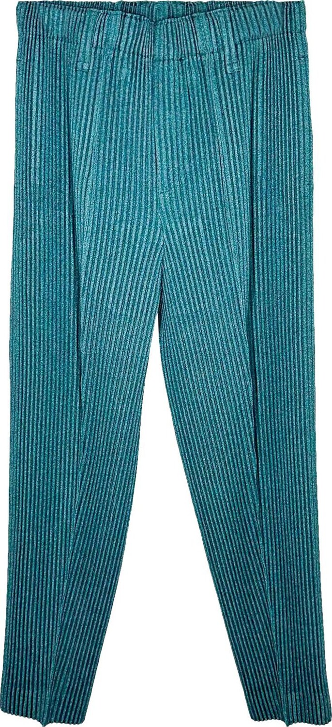 

Брюки Homme Plissé Issey Miyake Wool Like Light Center Crease Pants 'Green', зеленый