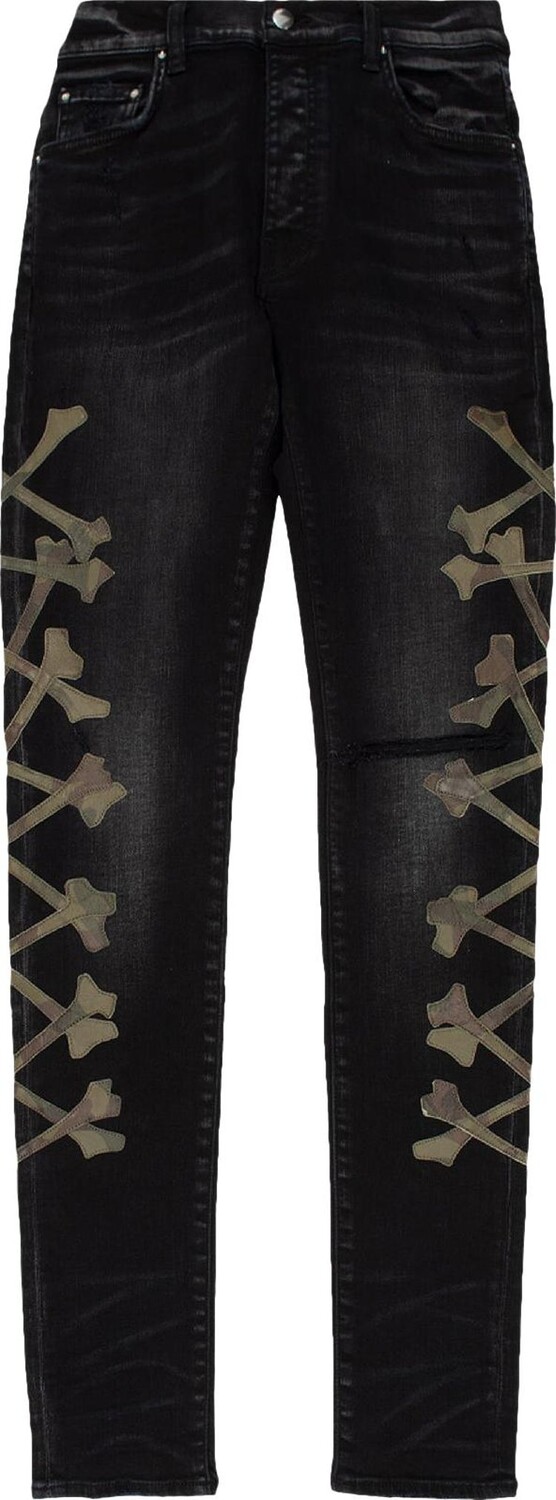 

Джинсы Amiri Camo Bones Jean 'Aged Black', черный